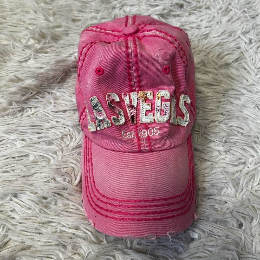 ◾️3/$25 Robin Ruth Las Vegas Pink Distressed Hat